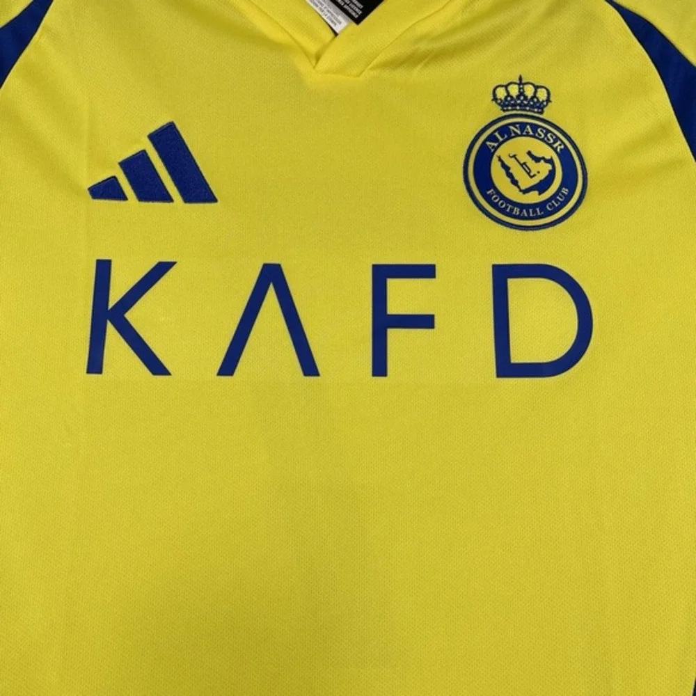 Cristiano Ronaldo Jersey Men Medium Yellow CR7 Al Nassr Home Kit Soccer Football